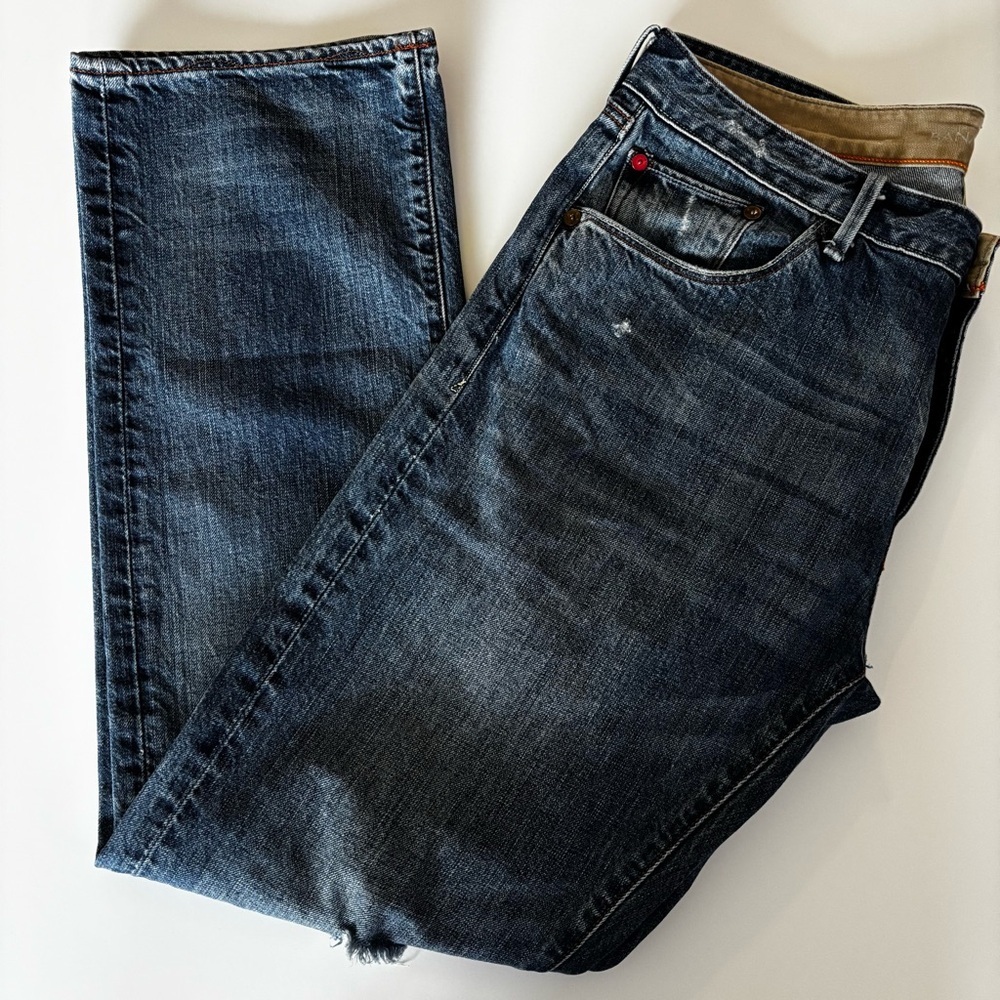 Banana Republic Dark Blue Straight distressed Jeans size 33x30 for men